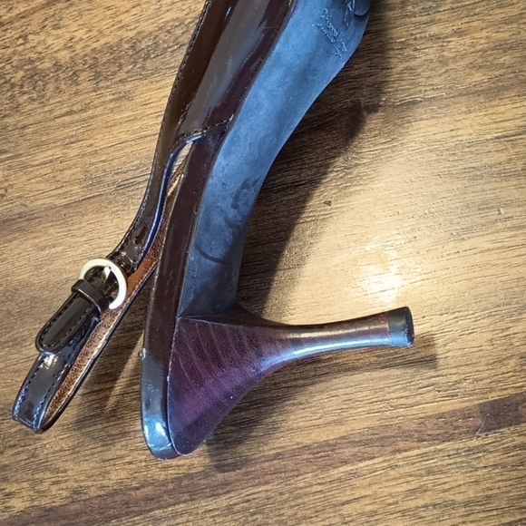 5 for $25 Aigner patent leather slingback heels 7M - Picture 6 of 9